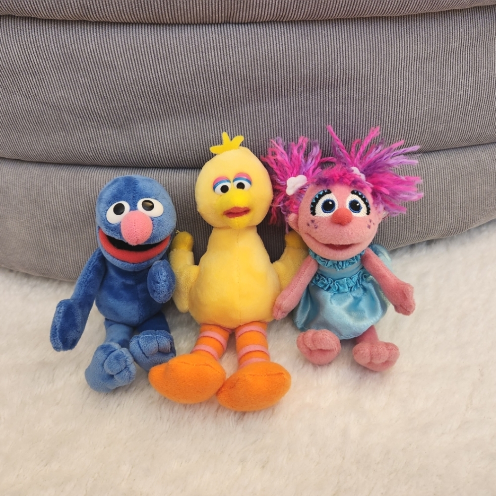Abby, Big Bird, and Grover from Sesame Street